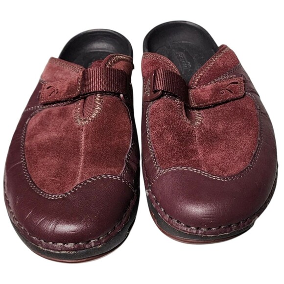 Earth Shoe Exer-Clog Leather Merlot Size 7B - Picture 1 of 7
